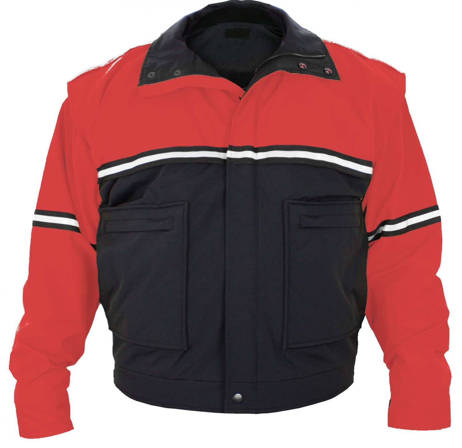 Waterproof Zip-Off Sleeve Bike Patrol Jacket with Removable Liner