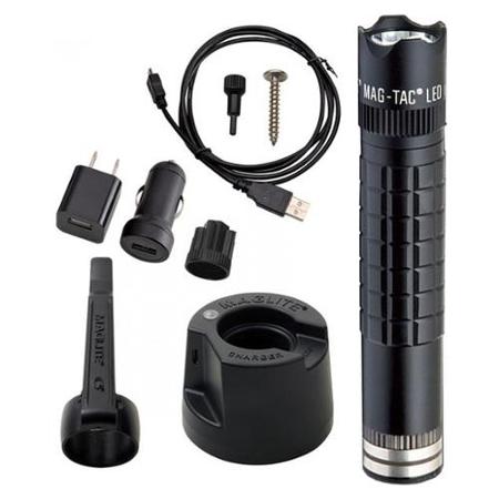 Mag Instrument TRM1RA4 Rechargeable Tactical Flashlight with Crowned Bezel, Black