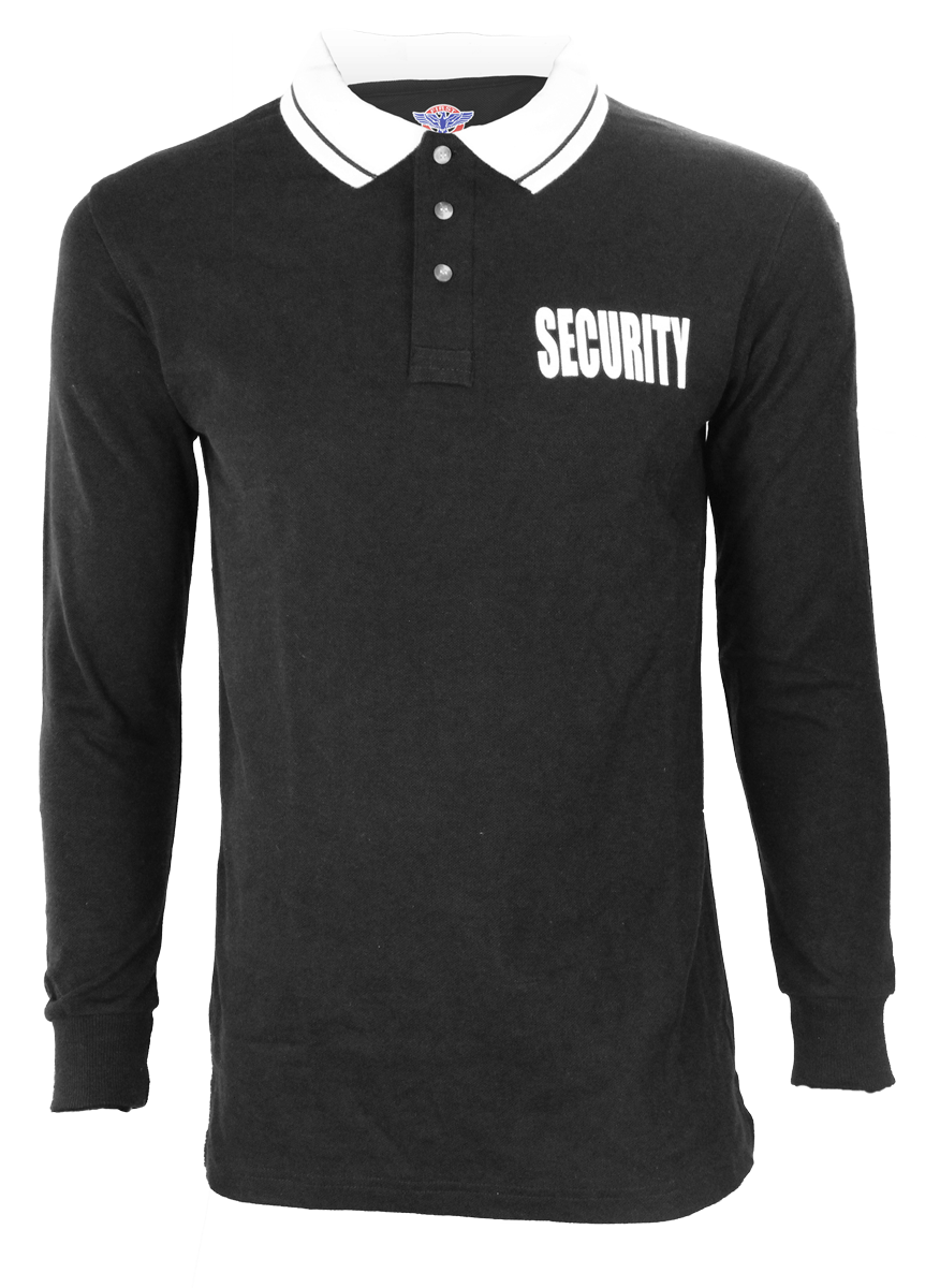 Poly Cotton Long Sleeve Security ID Polo Shirts
