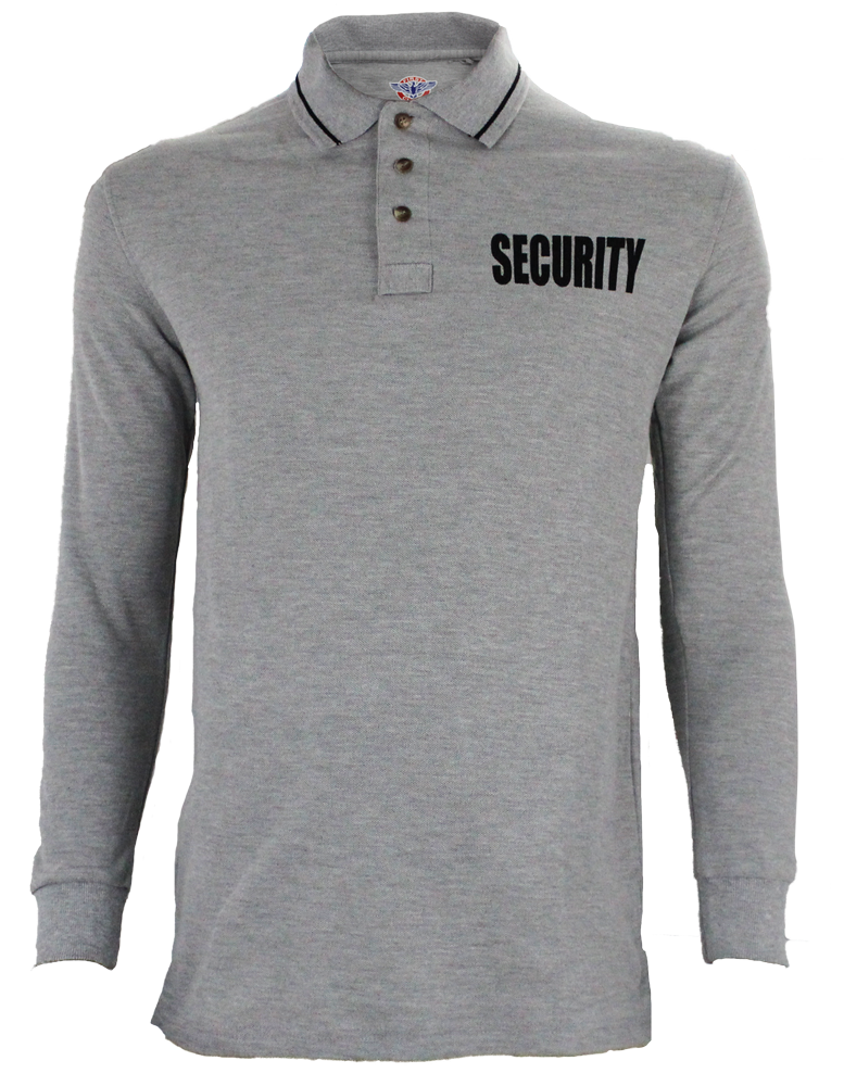 Poly Cotton Long Sleeve Security ID Polo Shirts