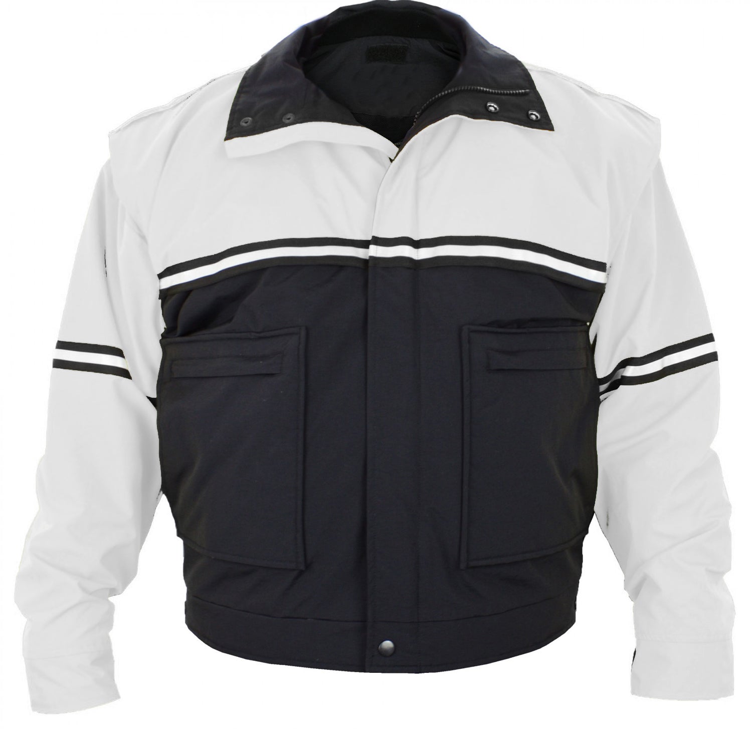 Waterproof Zip-Off Sleeve Bike Patrol Jacket with Removable Liner