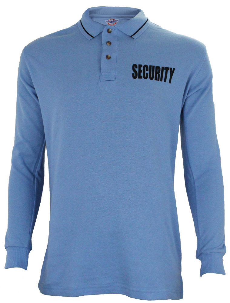 Poly Cotton Long Sleeve Security ID Polo Shirts