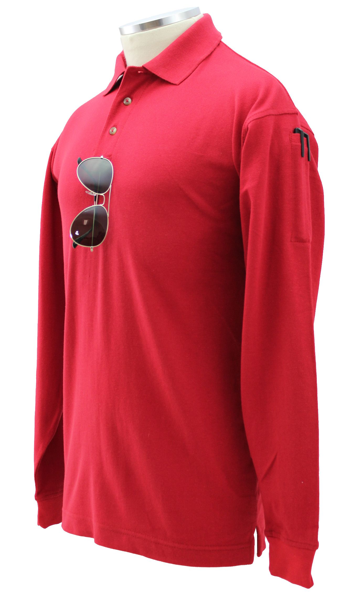 Preshrunk Poly Cotton Tactical Long Sleeve Polo Shirts (No ID)