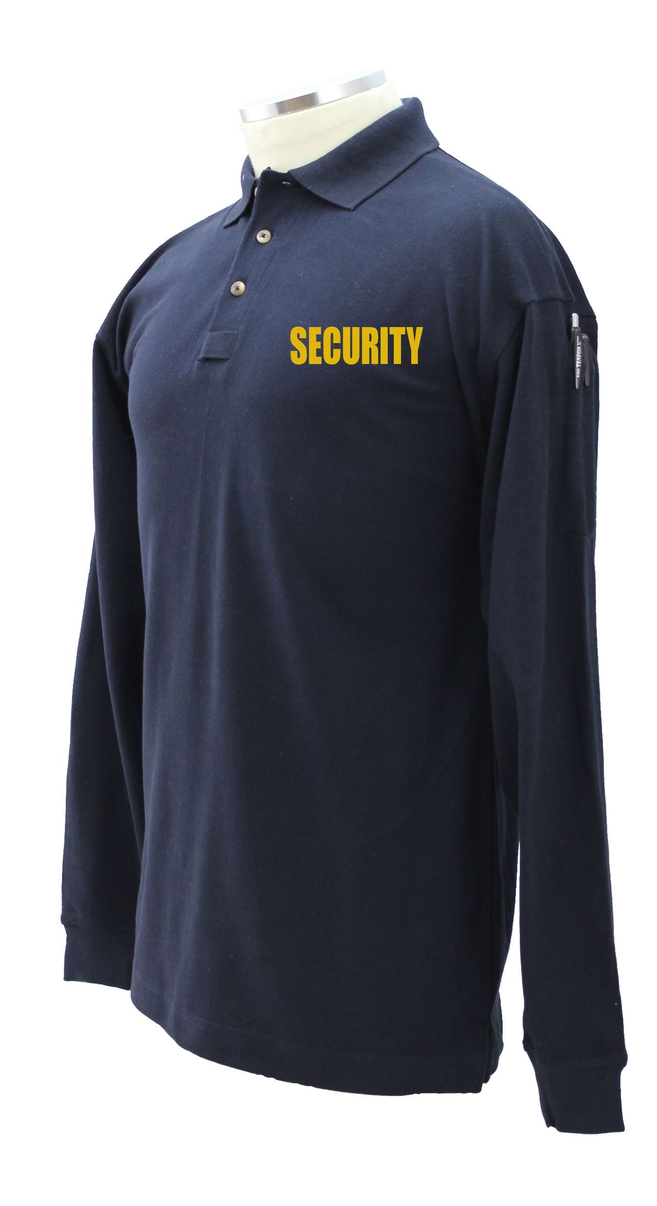 Preshrunk Poly Cotton Tactical Long Sleeve Polo Shirts (Security ID)