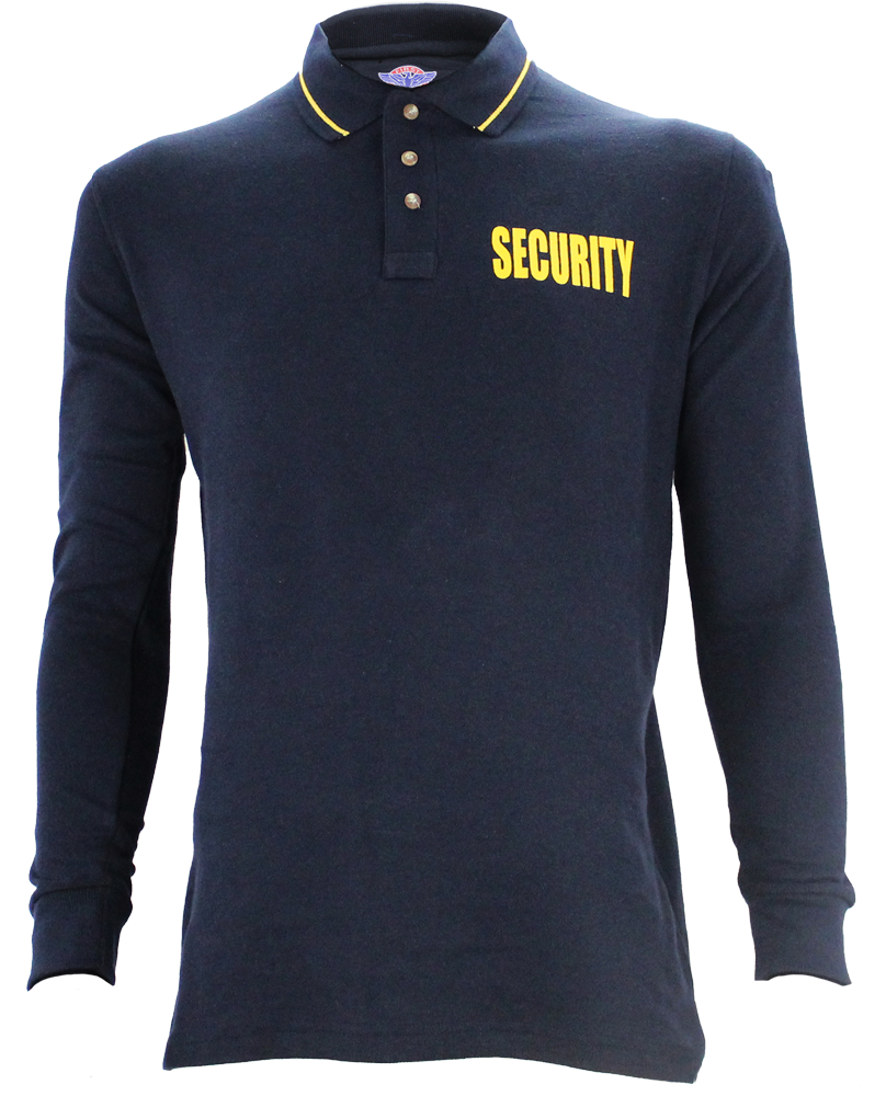 Poly Cotton Long Sleeve Security ID Polo Shirts