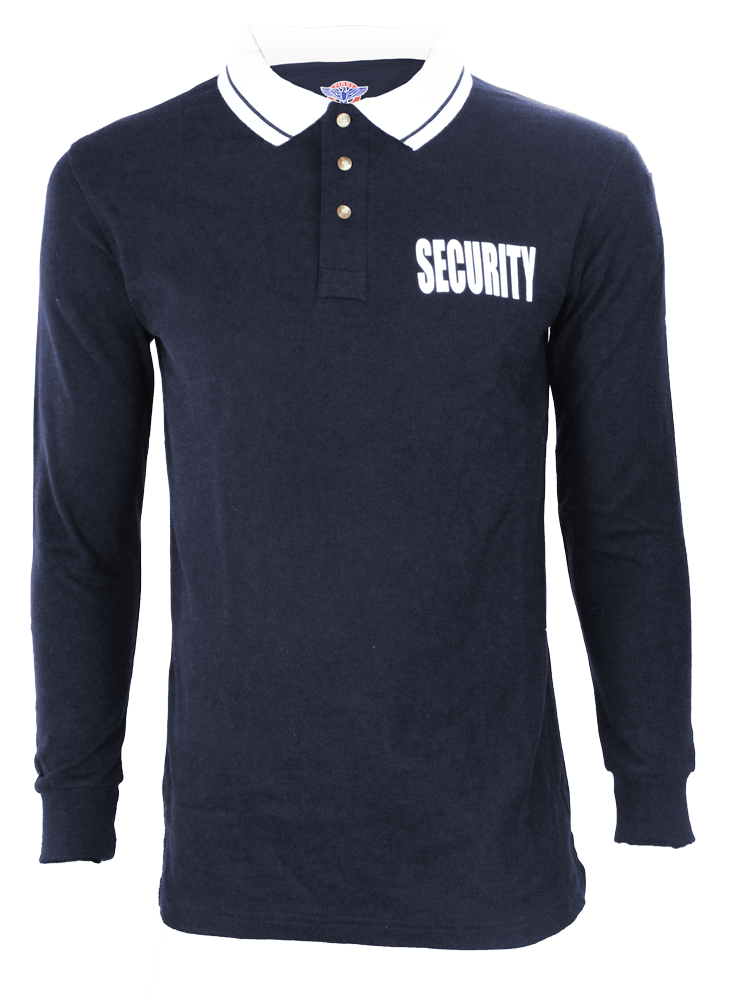 Poly Cotton Long Sleeve Security ID Polo Shirts