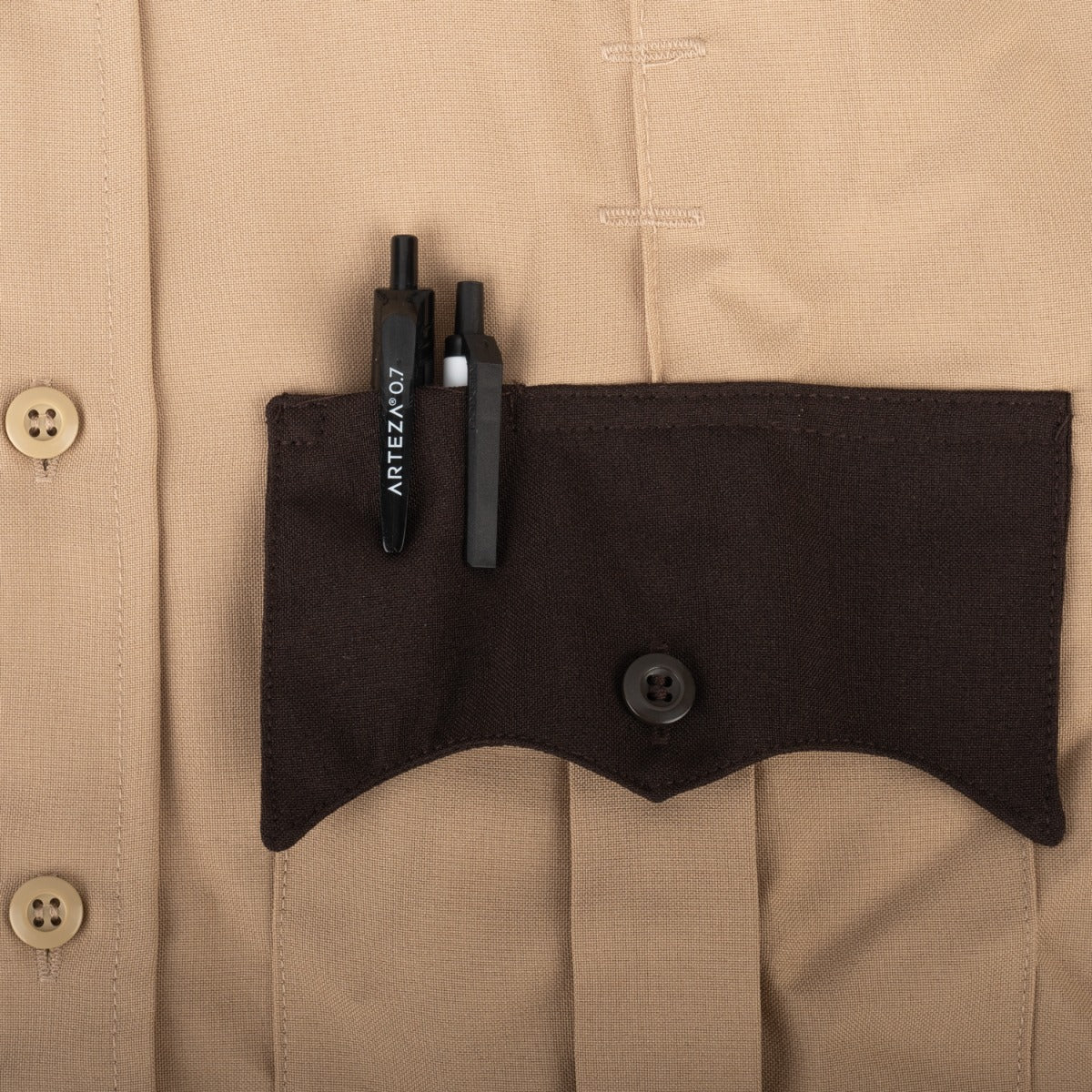 First Class 100% Polyester Two Tone Short Sleeve Uniform Shirt