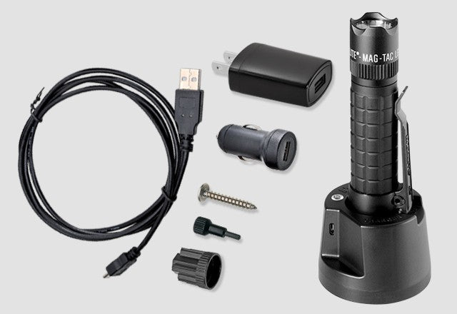 Mag Instrument TRM1RA4 Rechargeable Tactical Flashlight with Crowned Bezel, Black