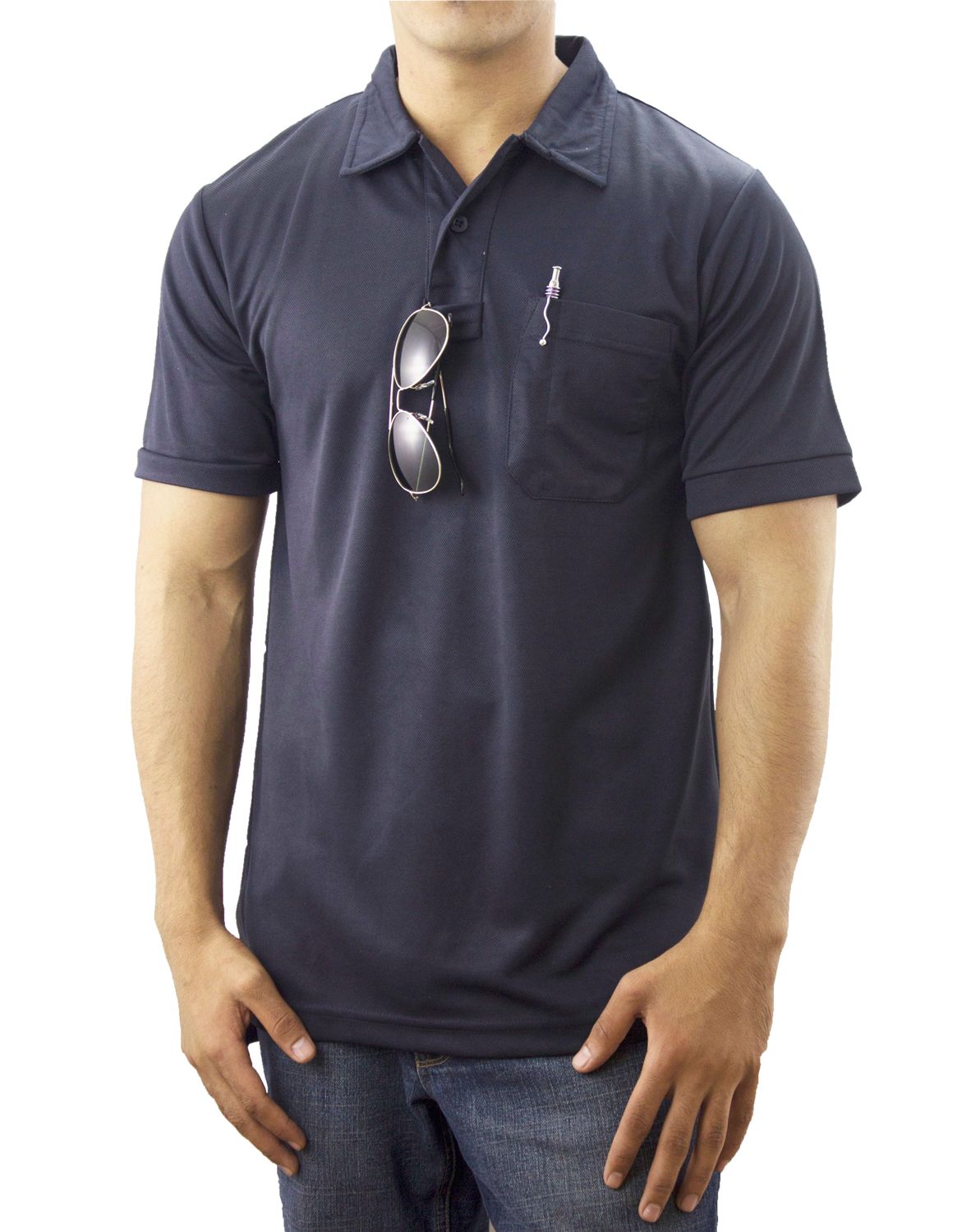Ryno Gear Men's Polyester Short Sleeve Polo Shirt With Pocket (No ID)