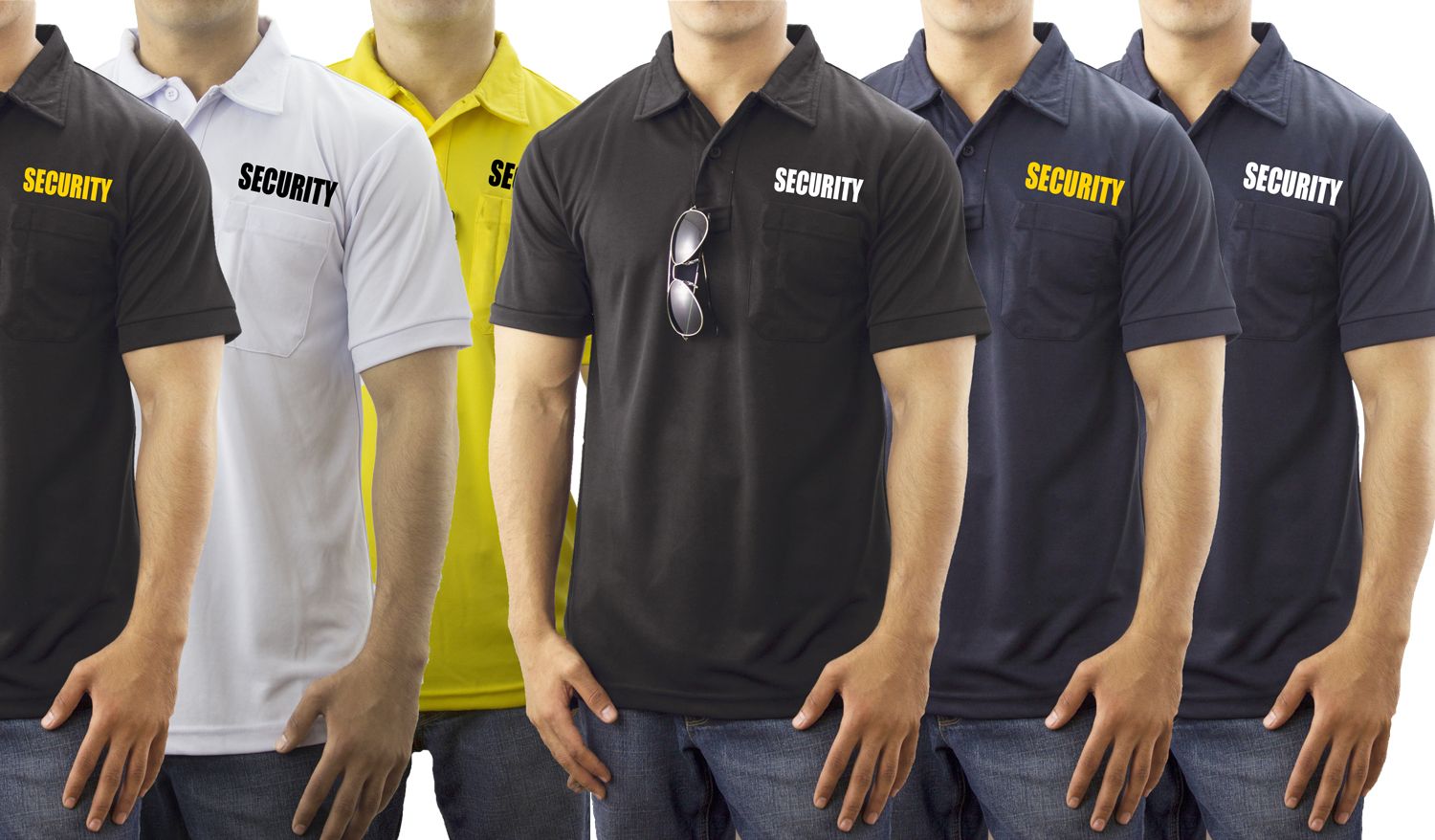 Ryno Gear Men's Polyester Short Sleeve Polo Shirt With Pocket (Security ID)