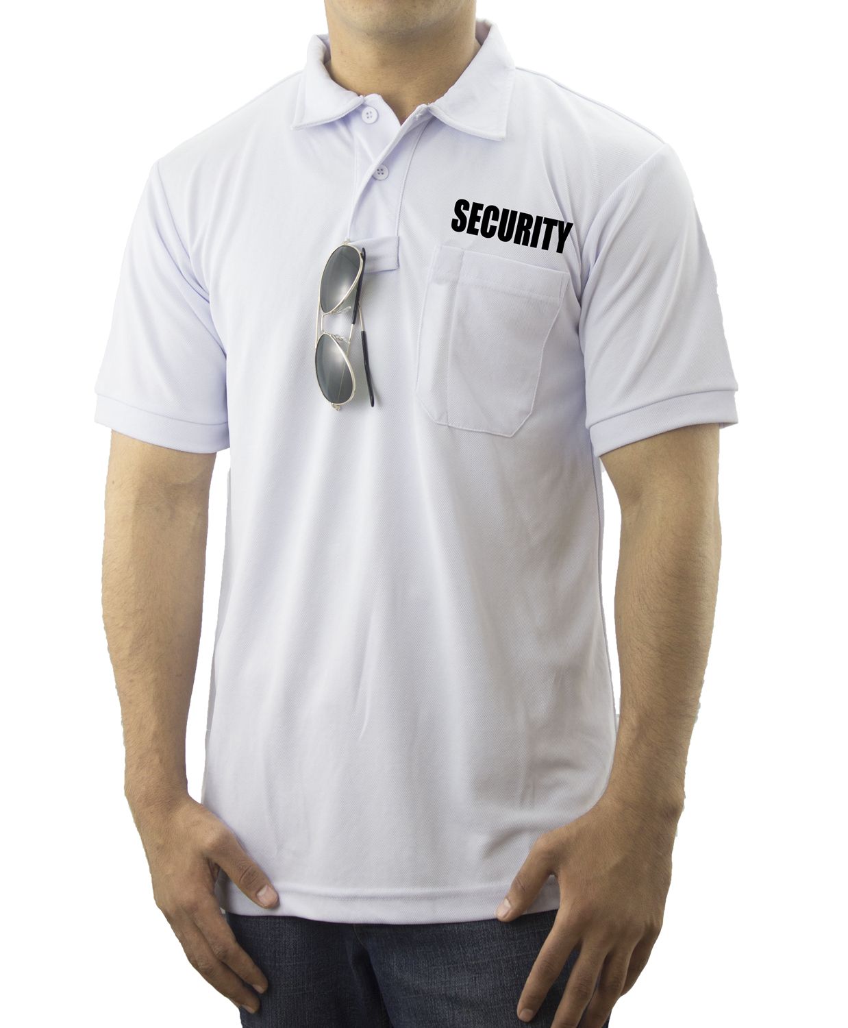 Ryno Gear Men's Polyester Short Sleeve Polo Shirt With Pocket (Security ID)