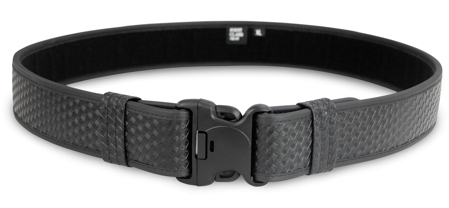 2.25" Synthetic Leather Duty Belt with Plastic Clasp Buckle