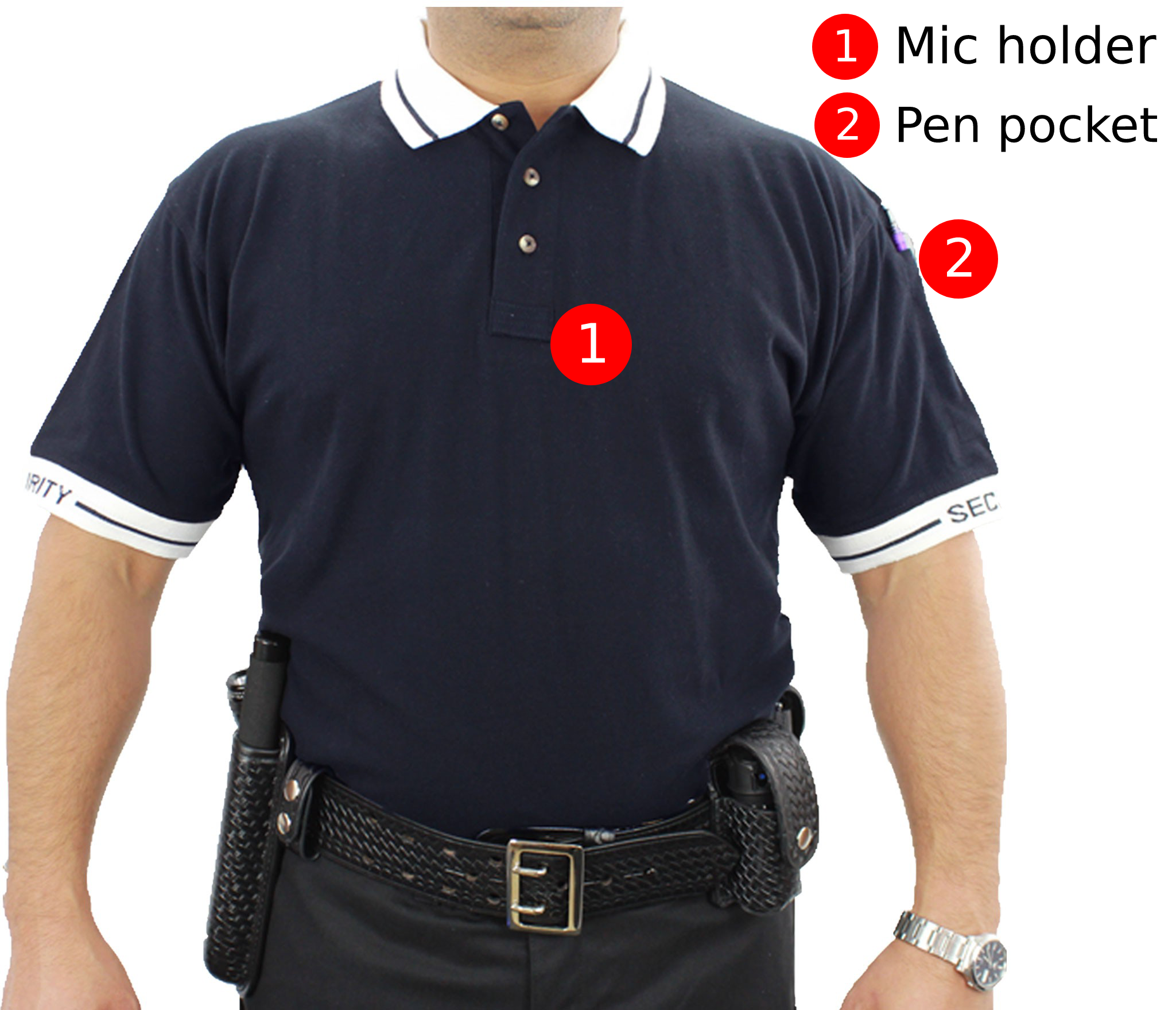 Poly Cotton Short Sleeve Security ID Polo Shirt