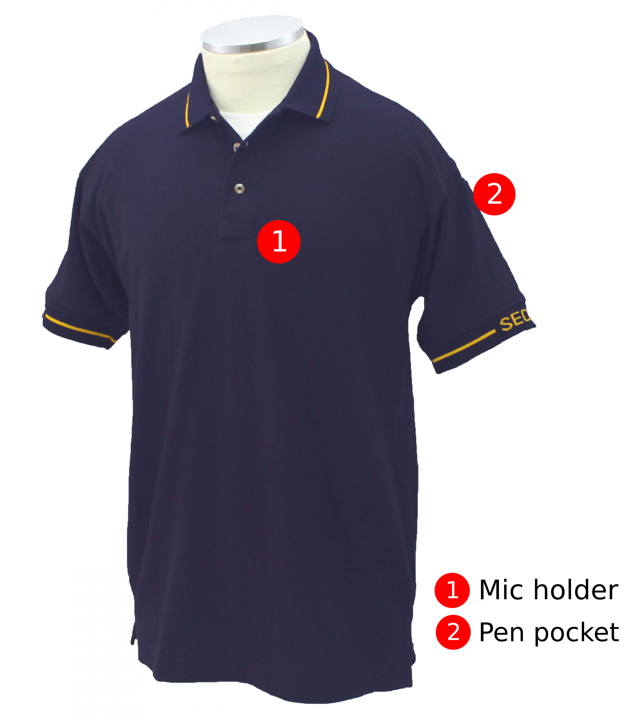Poly Cotton Short Sleeve Security ID Polo Shirt