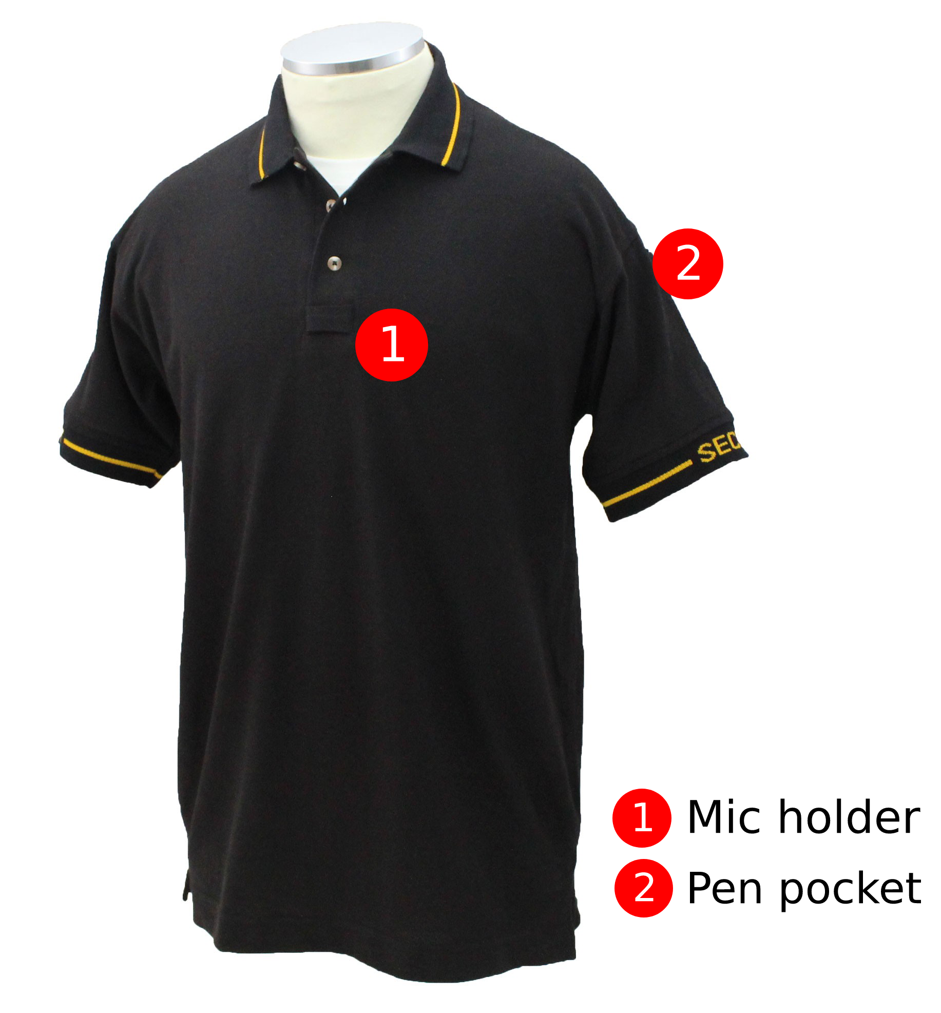 Poly Cotton Short Sleeve Security ID Polo Shirt