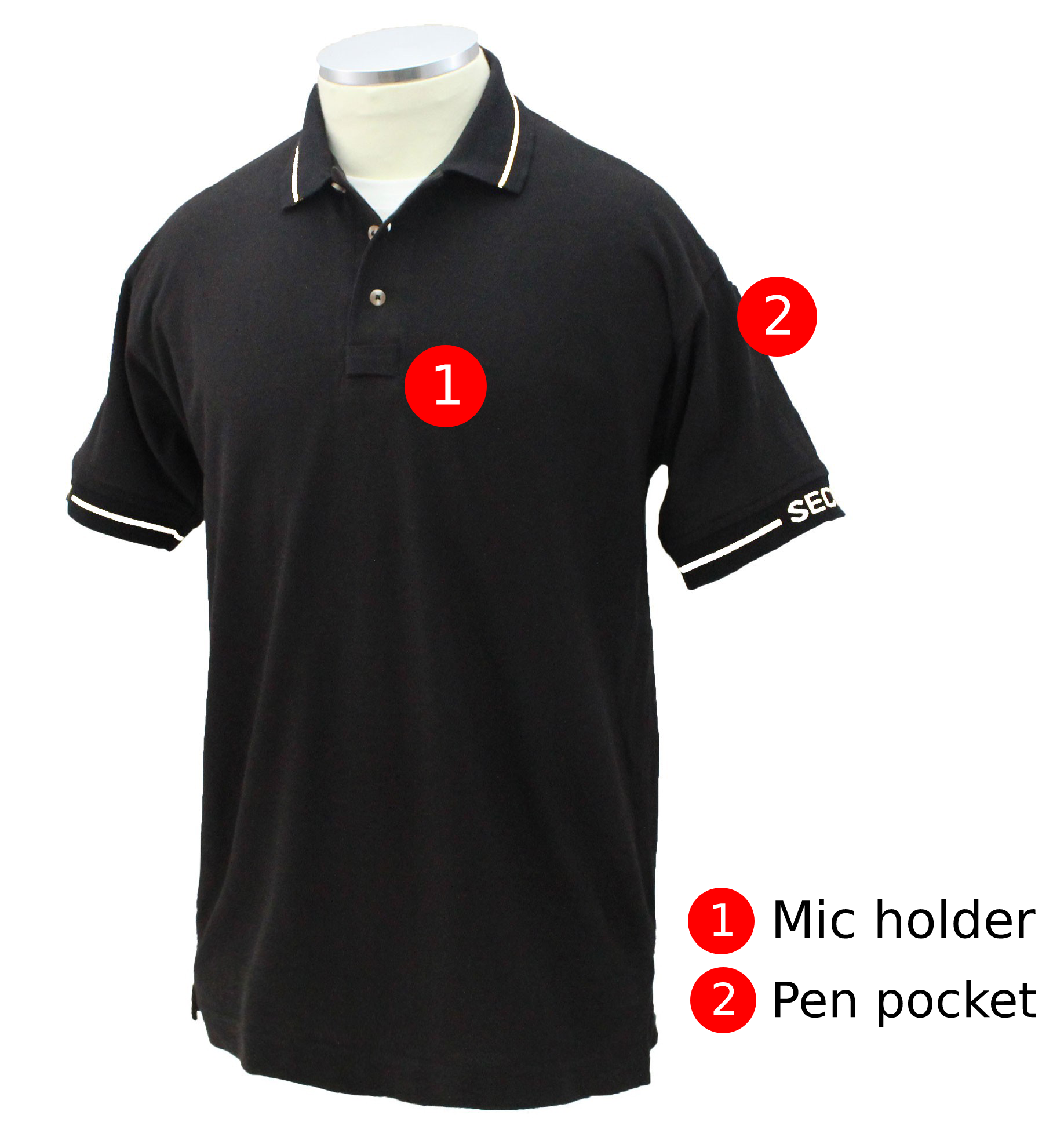 Poly Cotton Short Sleeve Security ID Polo Shirt