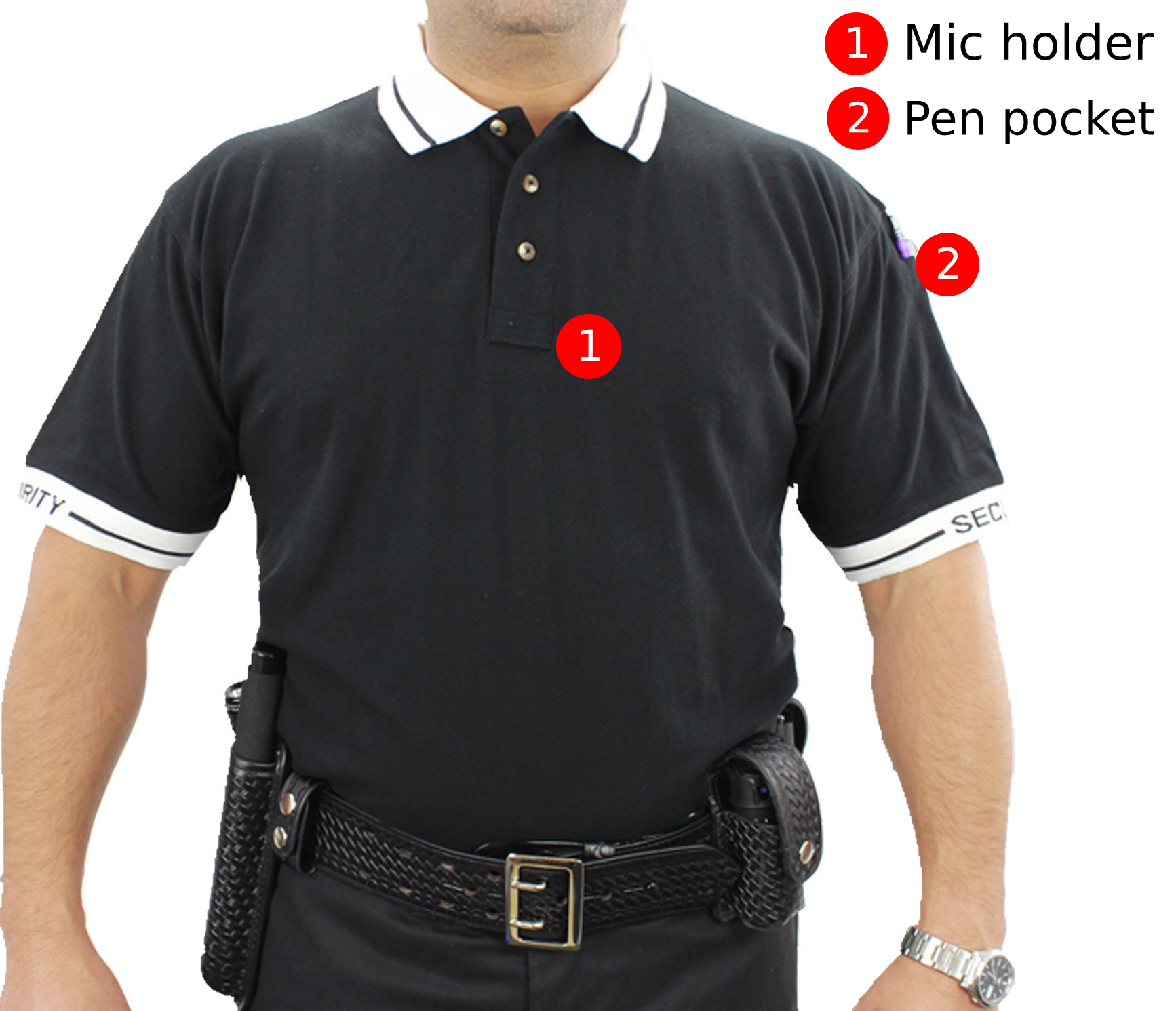 Poly Cotton Short Sleeve Security ID Polo Shirt