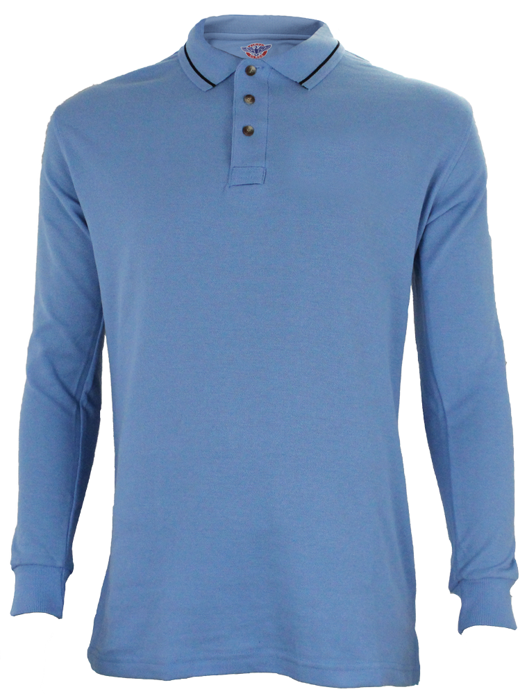 Poly Cotton Long Sleeve Security ID Polo Shirt
