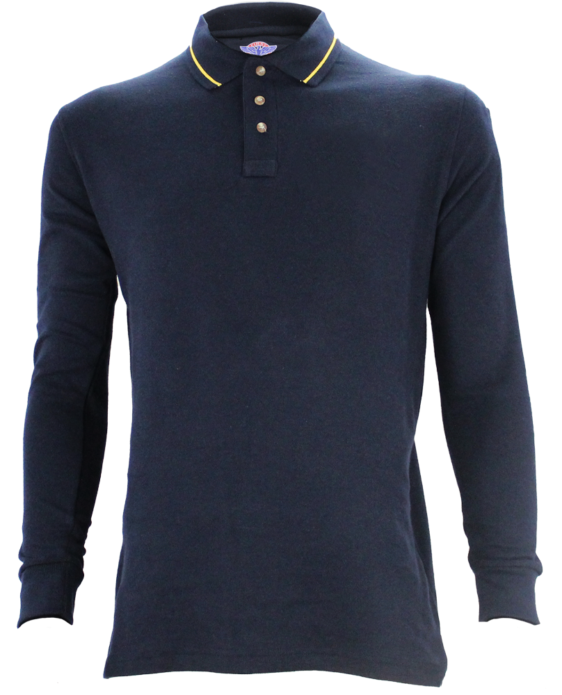 Poly Cotton Long Sleeve Security ID Polo Shirt