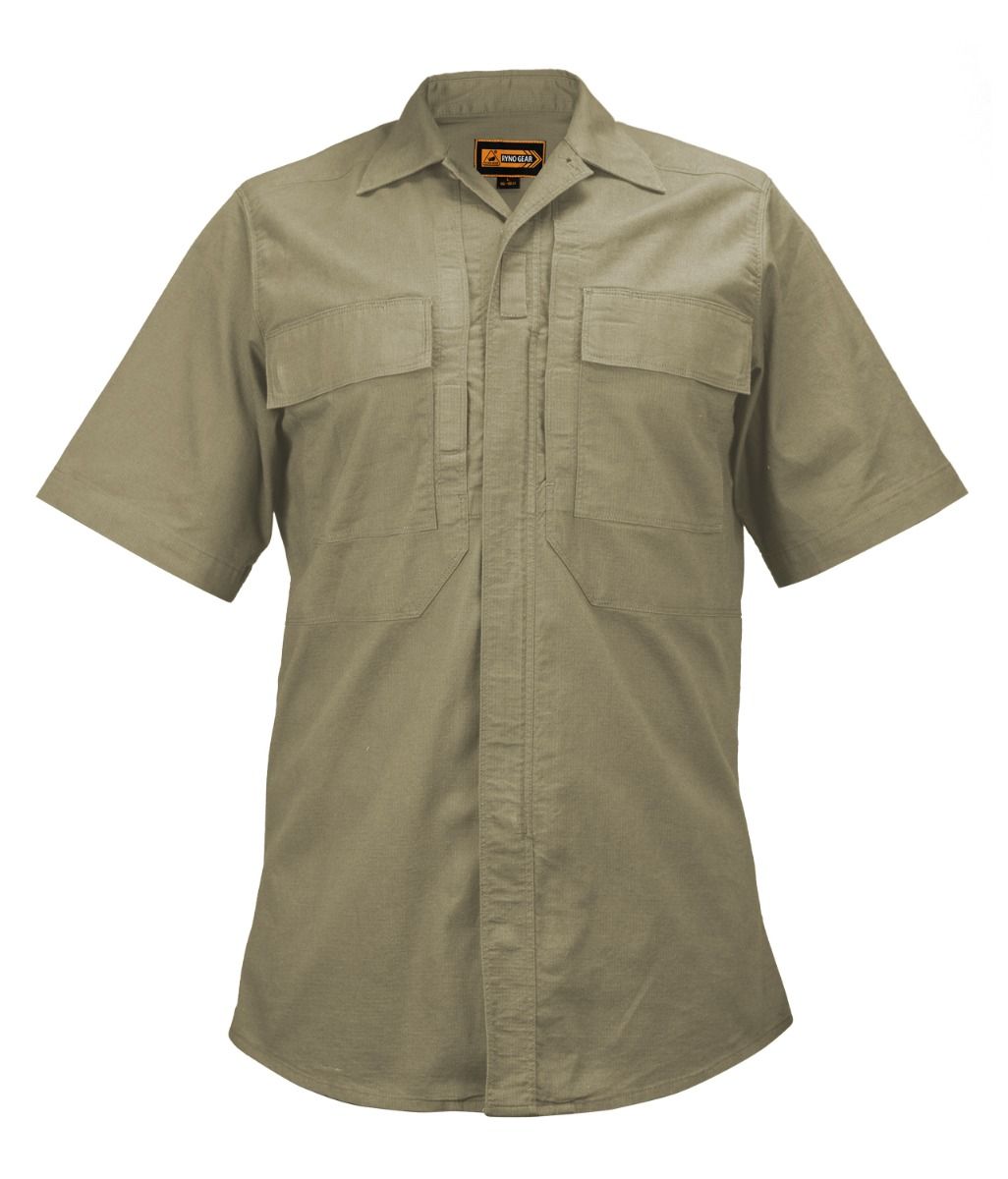 Tactical Poly Cotton Rip-Stop BDU Short Sleeve Zippered Shirt