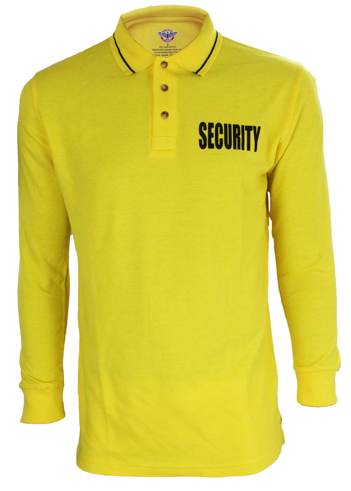 Poly Cotton Long Sleeve Security ID Polo Shirts